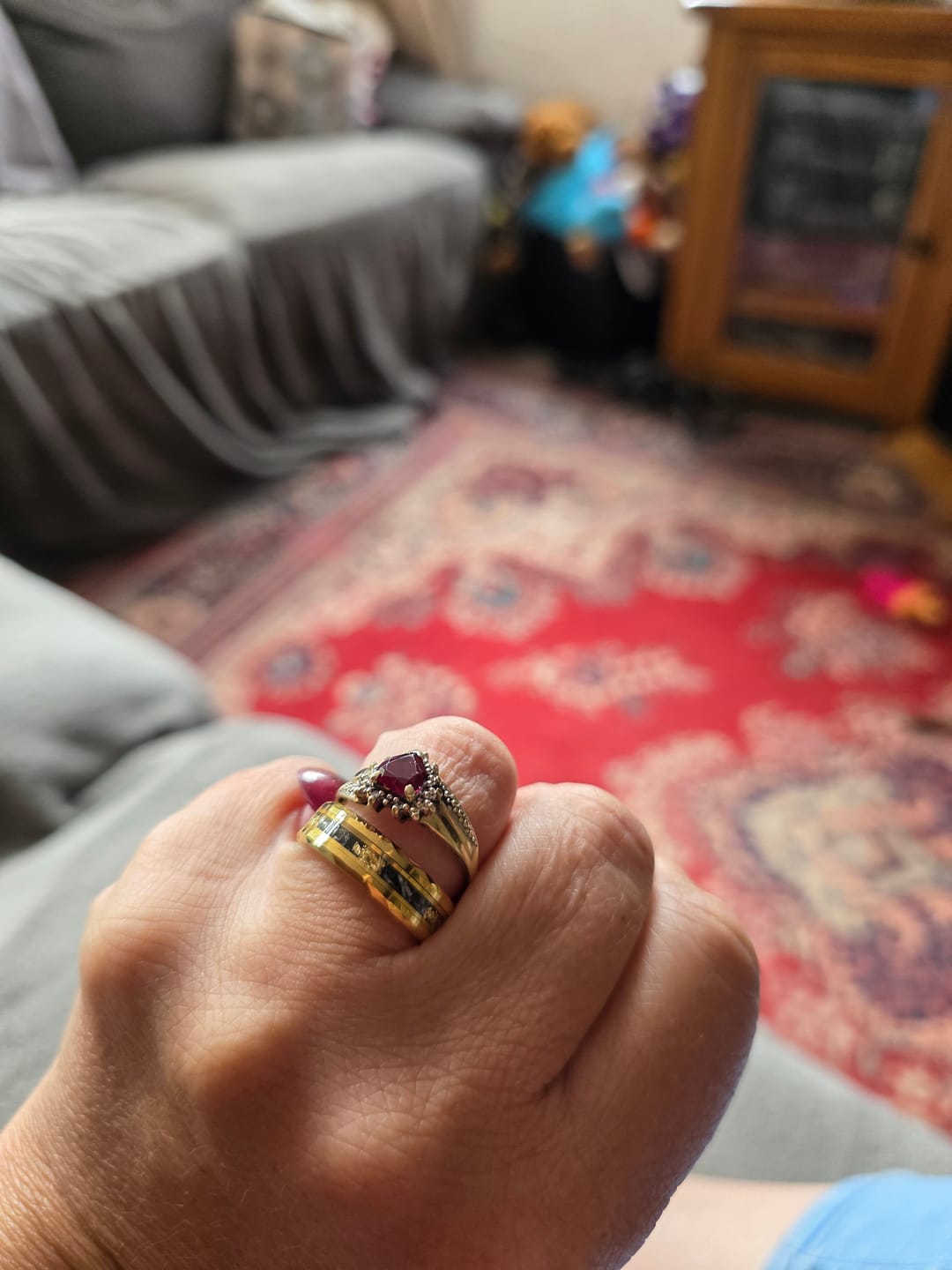 Customer photo review of Golden Flake Wonder Ring Set