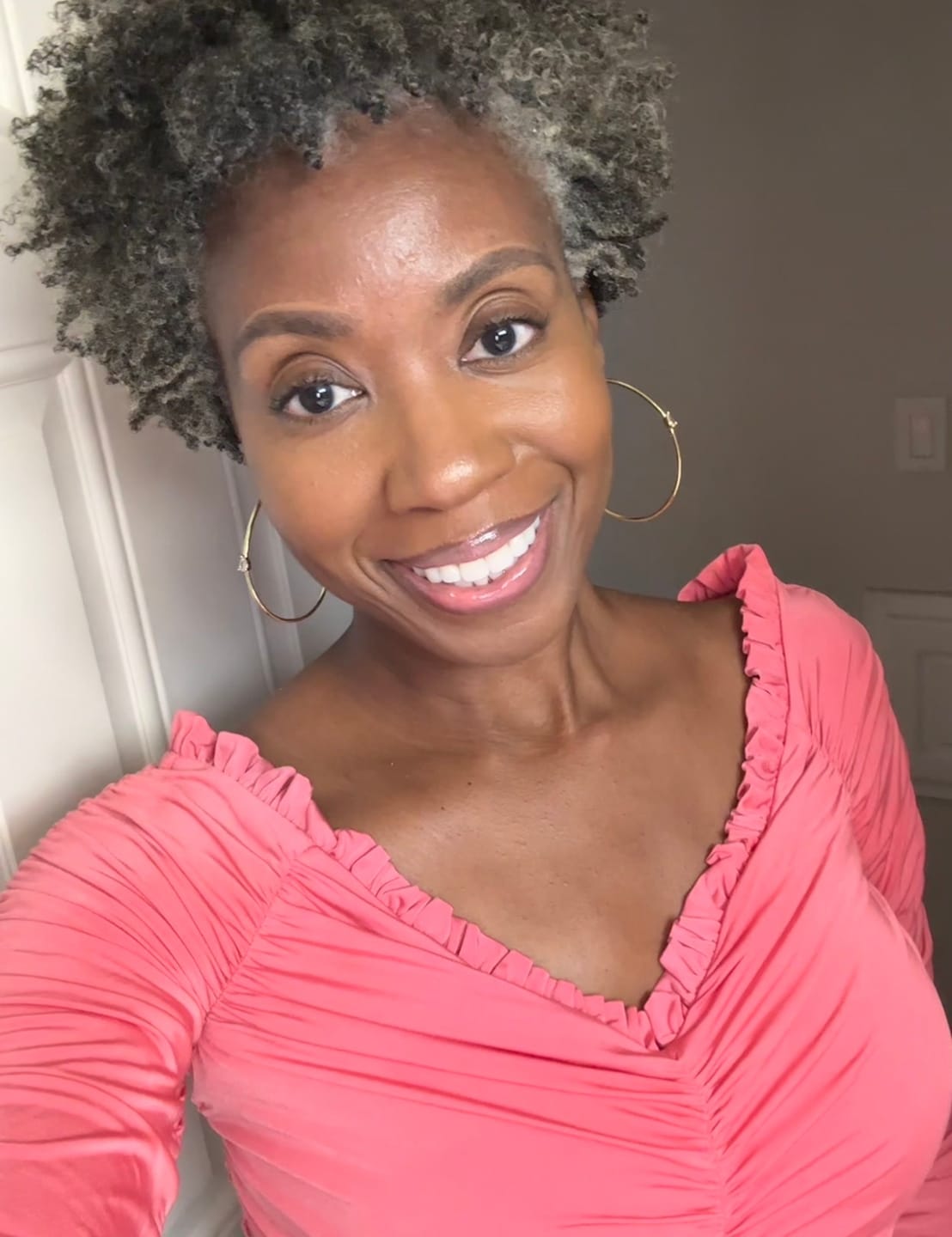 Customer photo review of Tropical Oasis Anti-Humidity Firm Hold Hair Gel