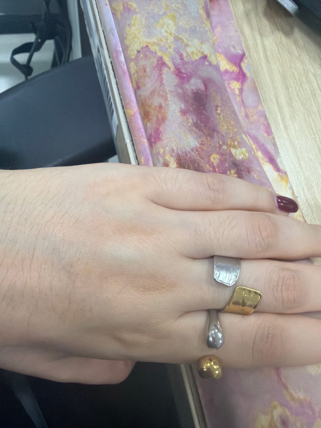 Customer photo review of Anillo Ajustable Soho Mix