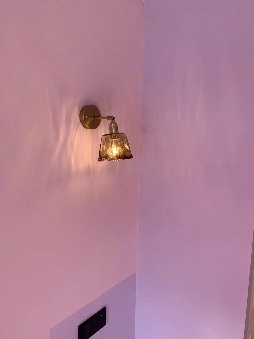 Customer photo review of Classic Starfire Glass Wall Sconce