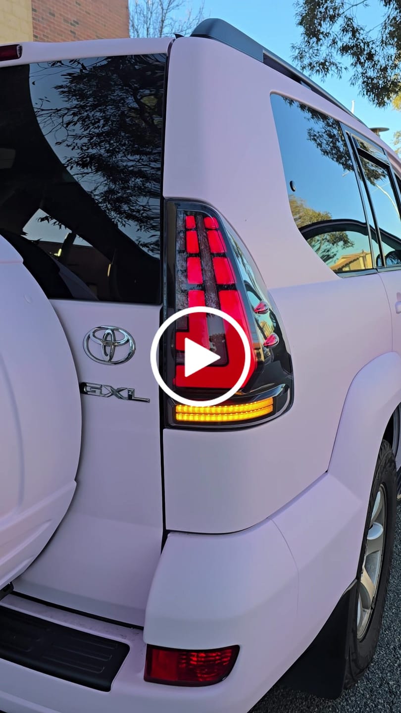 Customer video review of Blacked Out Toyota 120 Prado Tail Lights 2003-2009