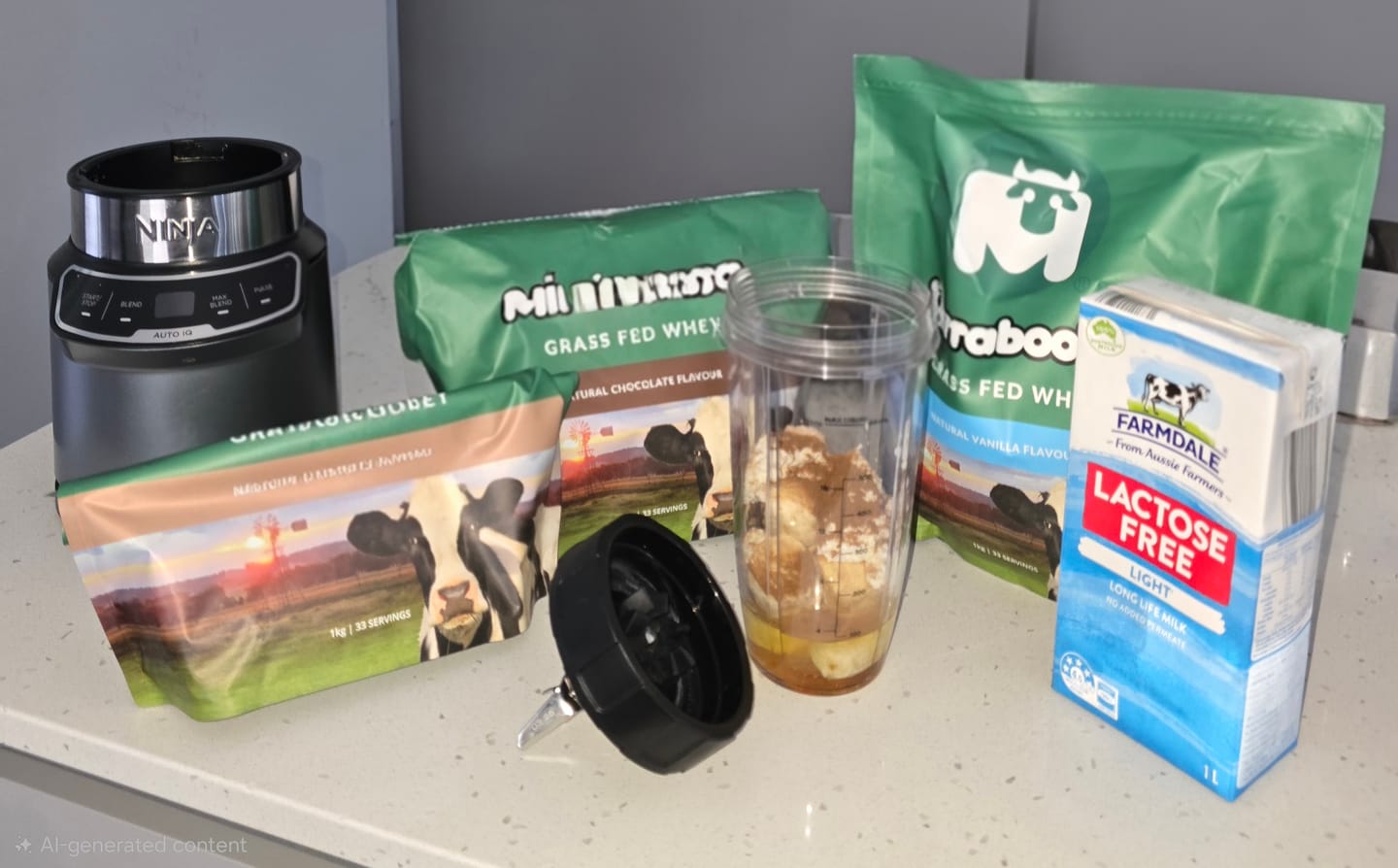 Customer photo review of Grass Fed Whey Protein Vanilla 1kg (33 servings)