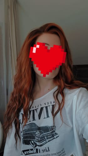 Customer photo review of JBEXTENSION 24 Inches Long Wave Chocolate Orange Pre-Cut 13X6 Free Part Snowflake Lace Frontlace Glueless Wig FRANCY PRO - CHOCOLATE ORANGE【BENDY EAR TABS】