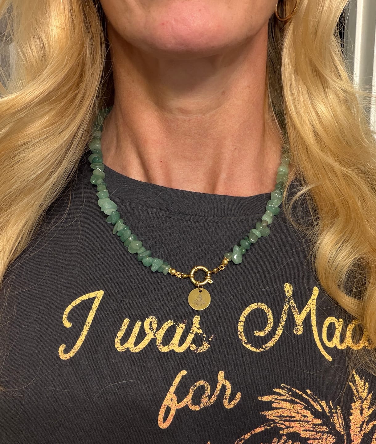 Customer photo review of Sea Glass Savior Pendant