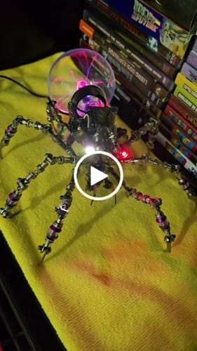 Customer photo review of Plasma Spider Model Kit – Cyberpunk 3D Metal Puzzle