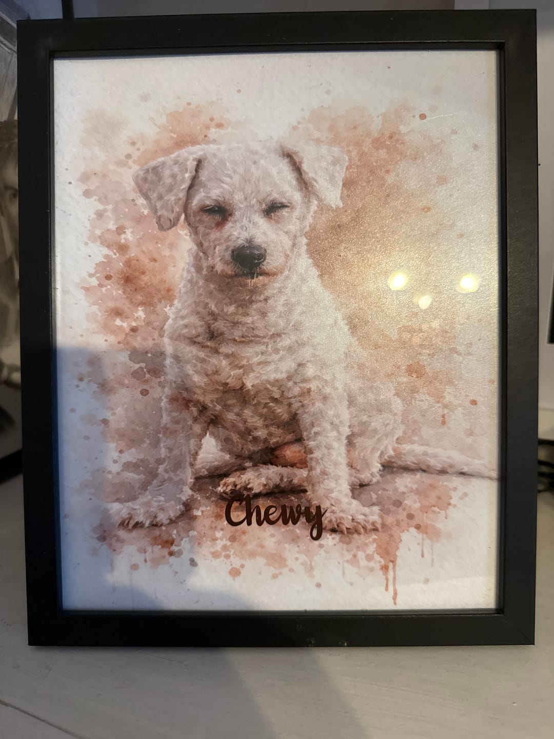 Customer photo review of Watercolour Realistic Portrait - Personalised Poster
