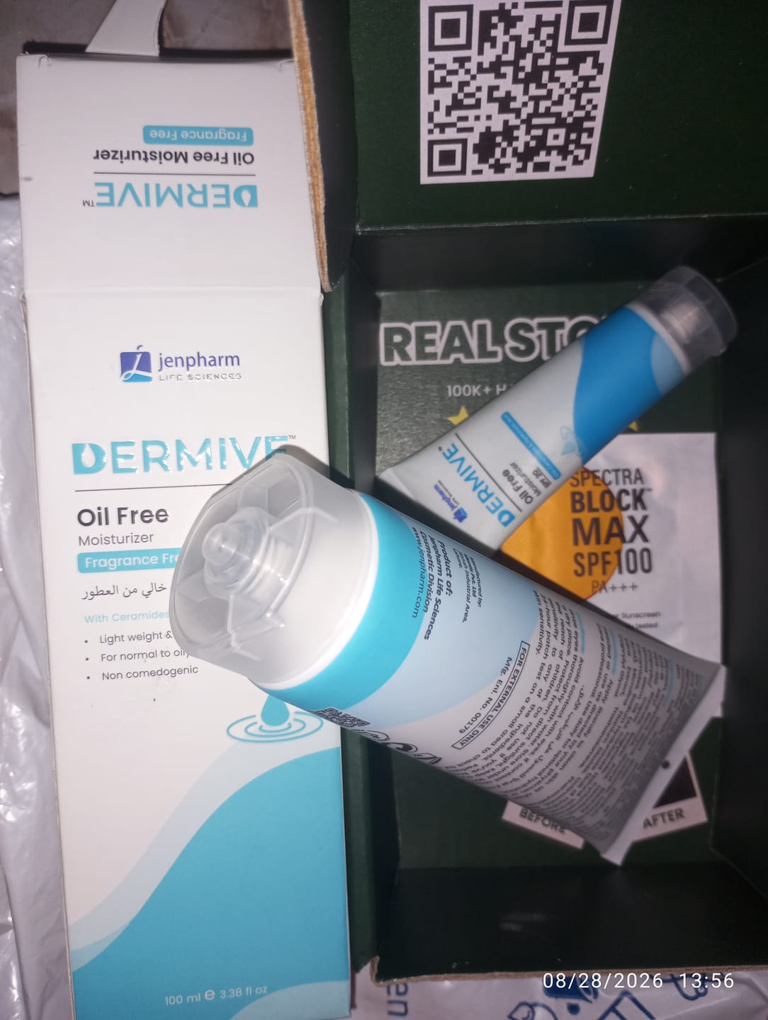 Customer photo review of Dermive Oil-Free Fragrance Free Moisturizer
