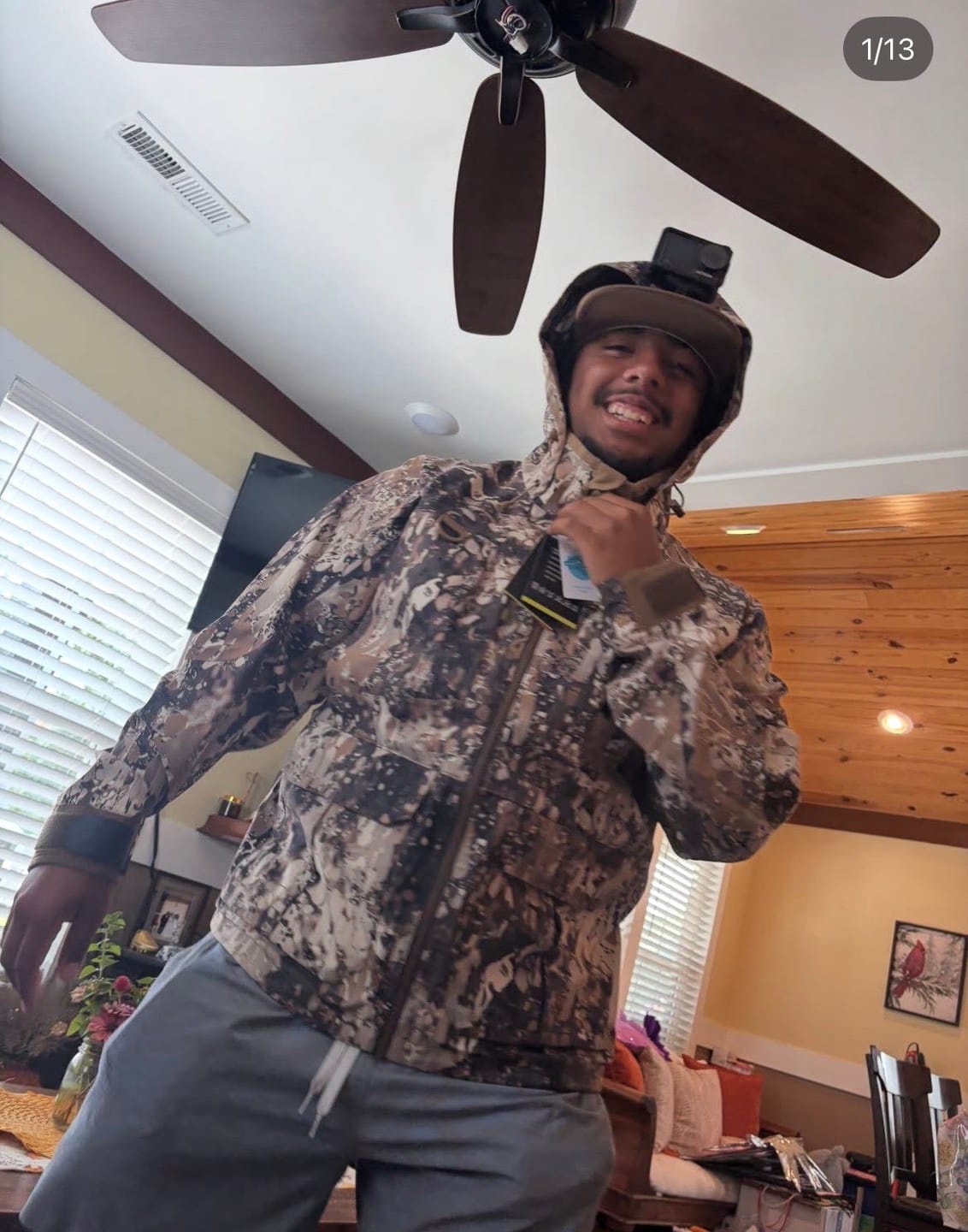 Customer photo review of FowlStorm Elite TideShell™ Duck Hunting Jacket | Men’s Waterproof Windproof Hunting Apparel | Lightweight Waterfowl Coat in Veil Avayde Camo, Marsh Brown
