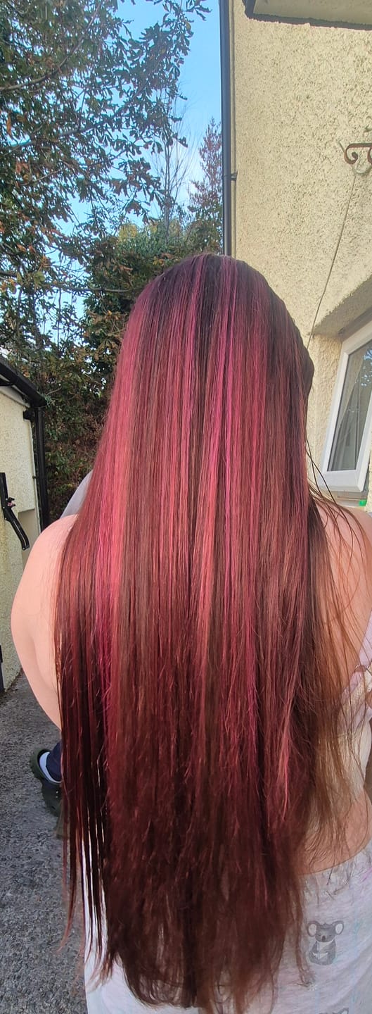 Customer photo review of Mattie Bright Pink - Vegan Semi-Permanent Direct Dye Hair Color Cream 210 ml
