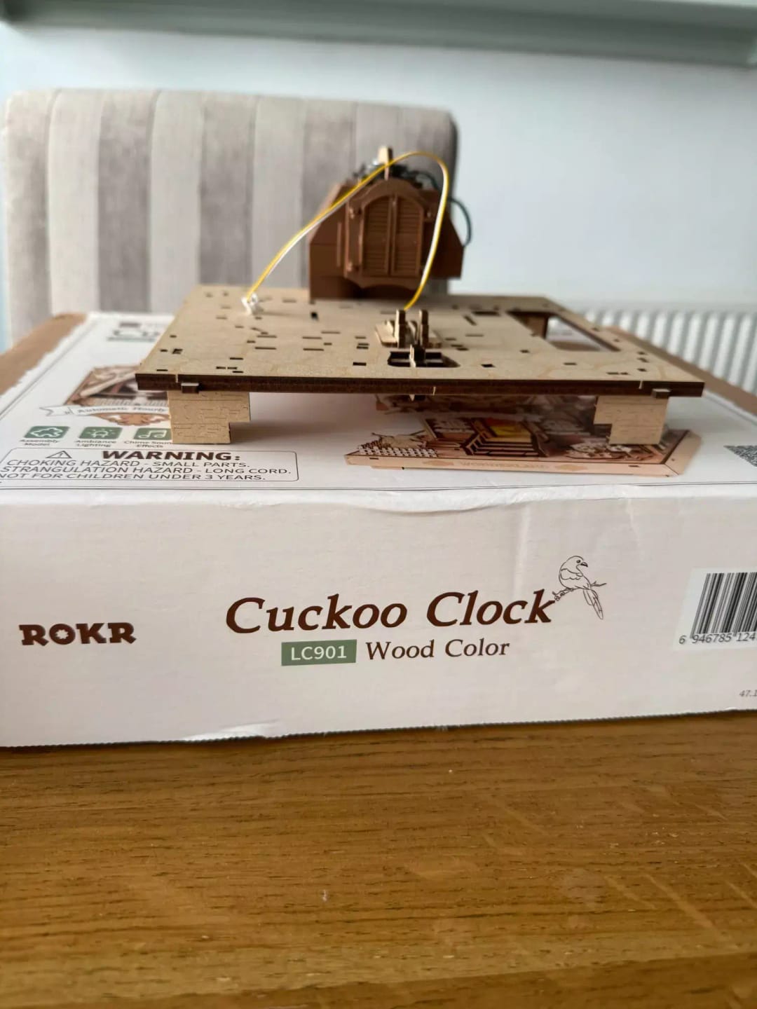 Customer photo review of Wooden Cuckoo Clock Kit – ROKR Mechanical Clock