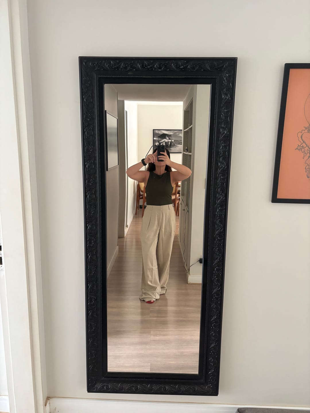 Customer photo review of Regata Peônia Verde Escuro