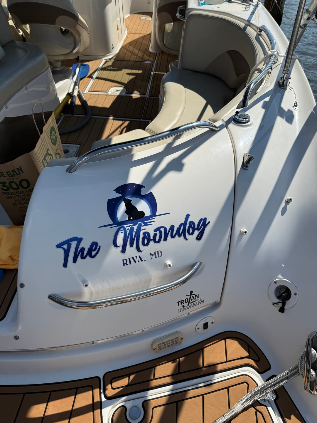 Customer photo review of Boat Logo Decal