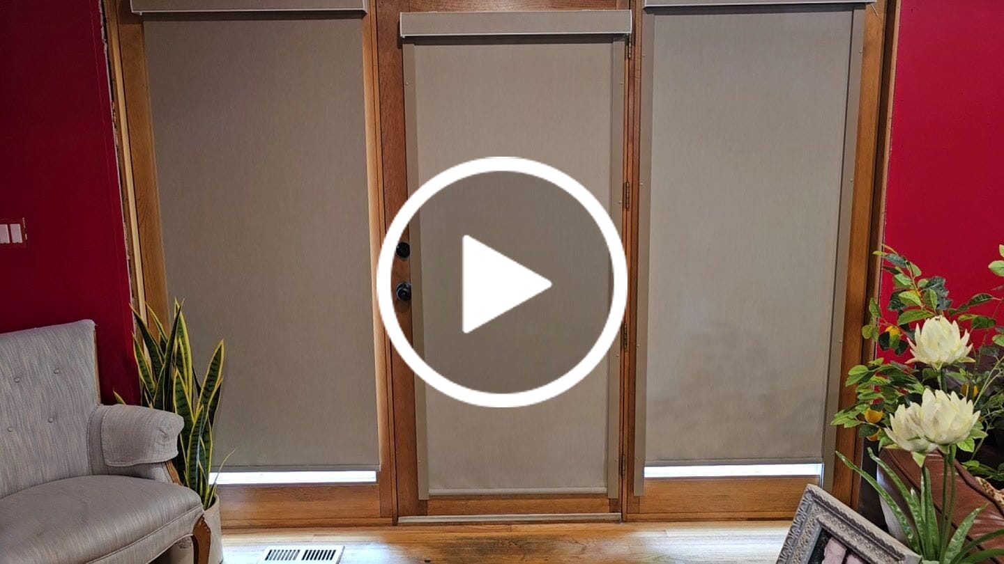 Customer video review of SmartWings Motorized Roller Shades 100% Blackout Dual-Sided Bouvardia