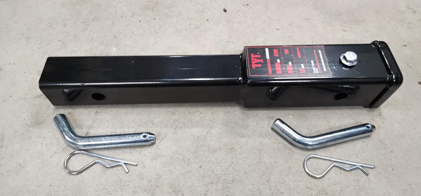 Customer photo review of TYT 12" Trailer Hitch Extension for 2 inch Receiver Tube Extender，Includes 2 Sets of 5/8" Premium Hitch Pin, 5000 lbs GTW / 500 lbs TW