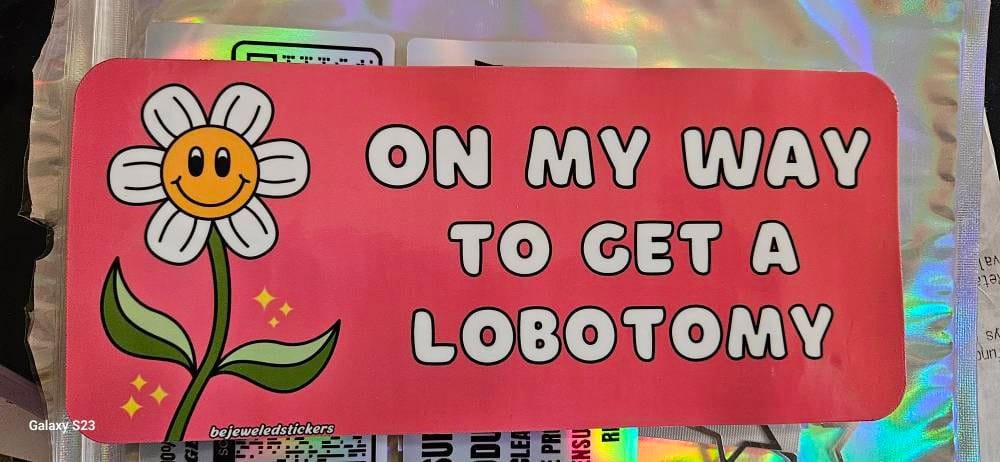 Customer photo review of On My Way To Get A Lobotomy