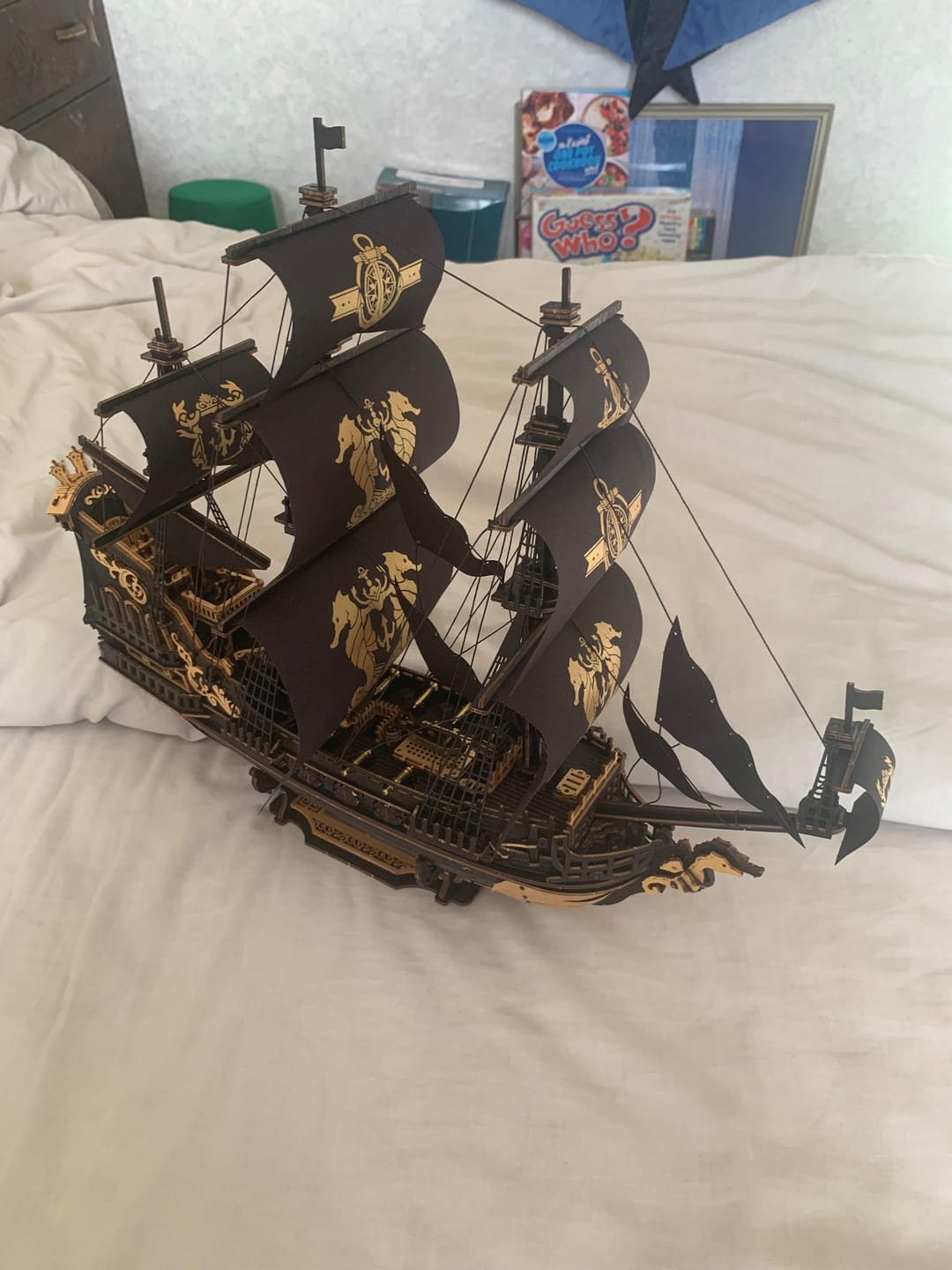 Customer photo review of Wooden Pirate Ship Model Kit – ROKR Seahorse Barque MCB02