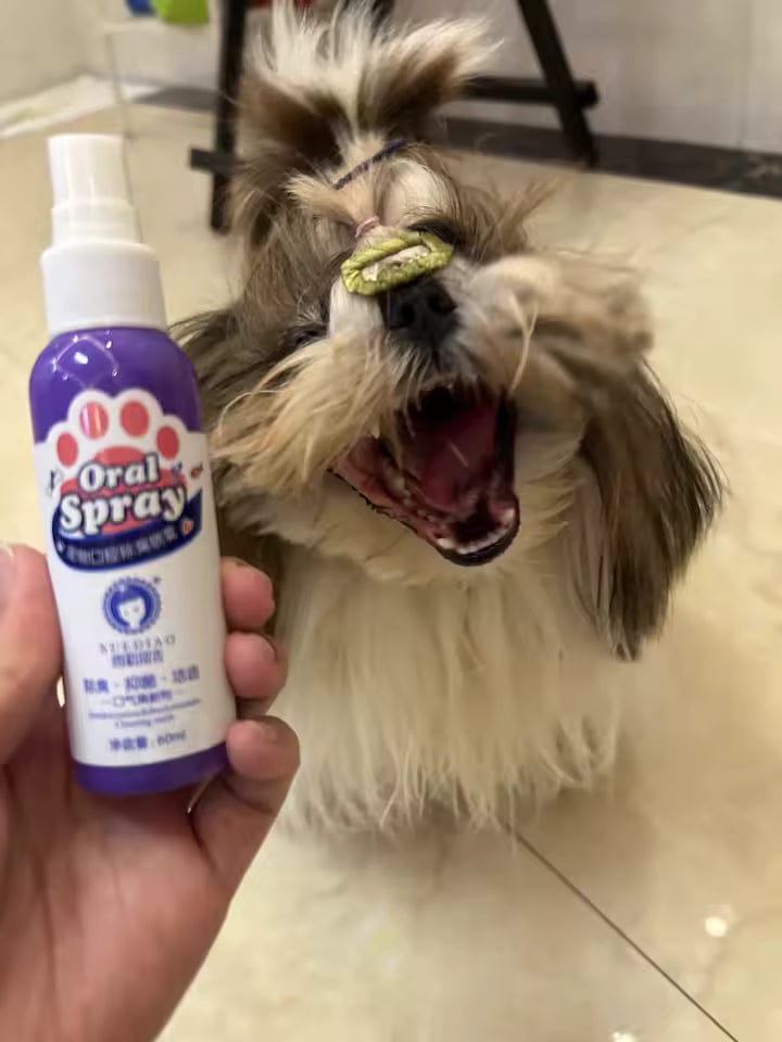 Customer photo review of Elimina el mal aliento de tu mascota en segundos 🐾