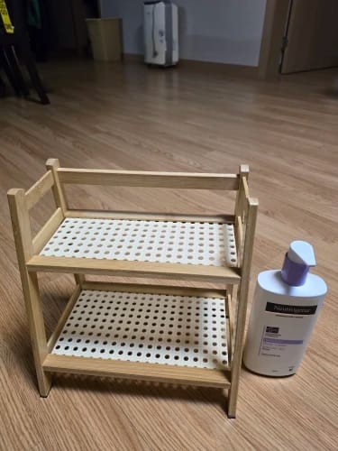 Customer photo review of 2-Layer Bamboo Countertop Organizer Coffee Cup Holder for Kitchen & Home