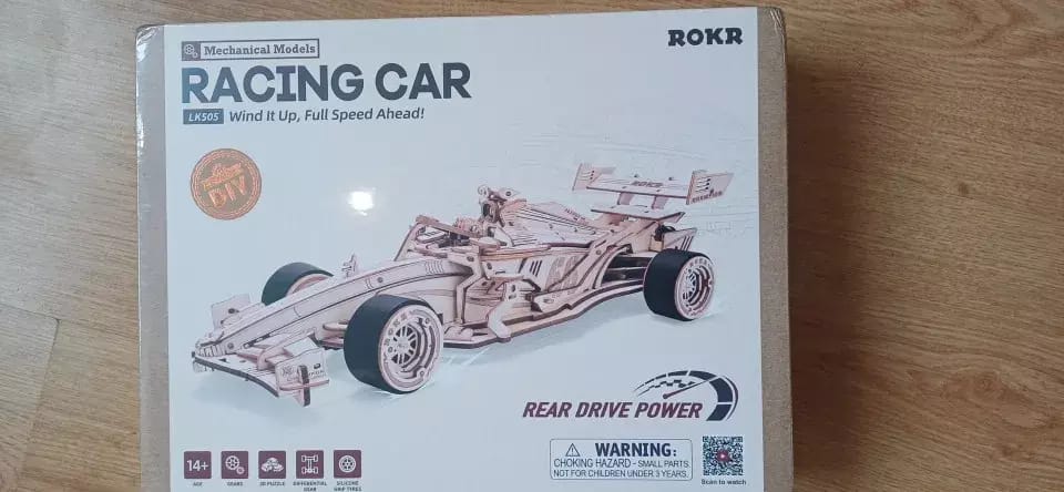 Customer photo review of ROKR Racing Car 3D Wooden Puzzle