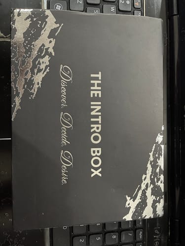 Customer's black box for the Make Your Own Tester Pack perfume set