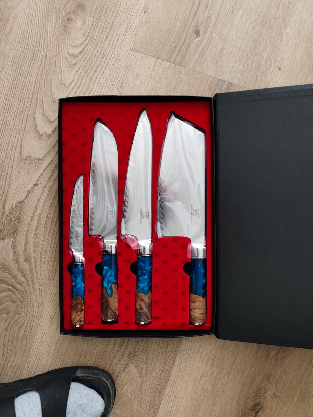 Customer photo review of Aoki Damastmesser Set