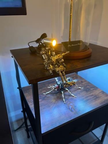 Customer photo review of Terminator M 3D Metal Puzzle – Premium Poseable Robot with LED Light