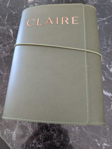 Customer photo review of Refillable Folio in Vintage Olive