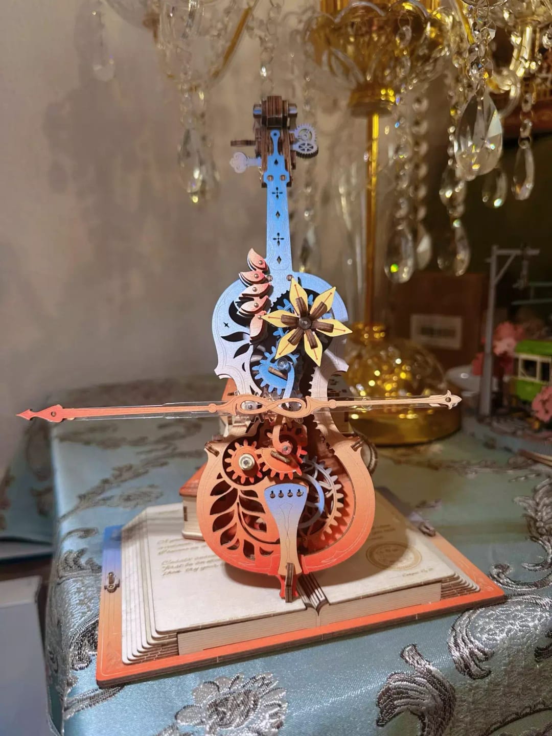 Customer photo review of ROKR Symphony of Gorgeous Dreams Mechanical Music Box 3D Wooden Puzzle