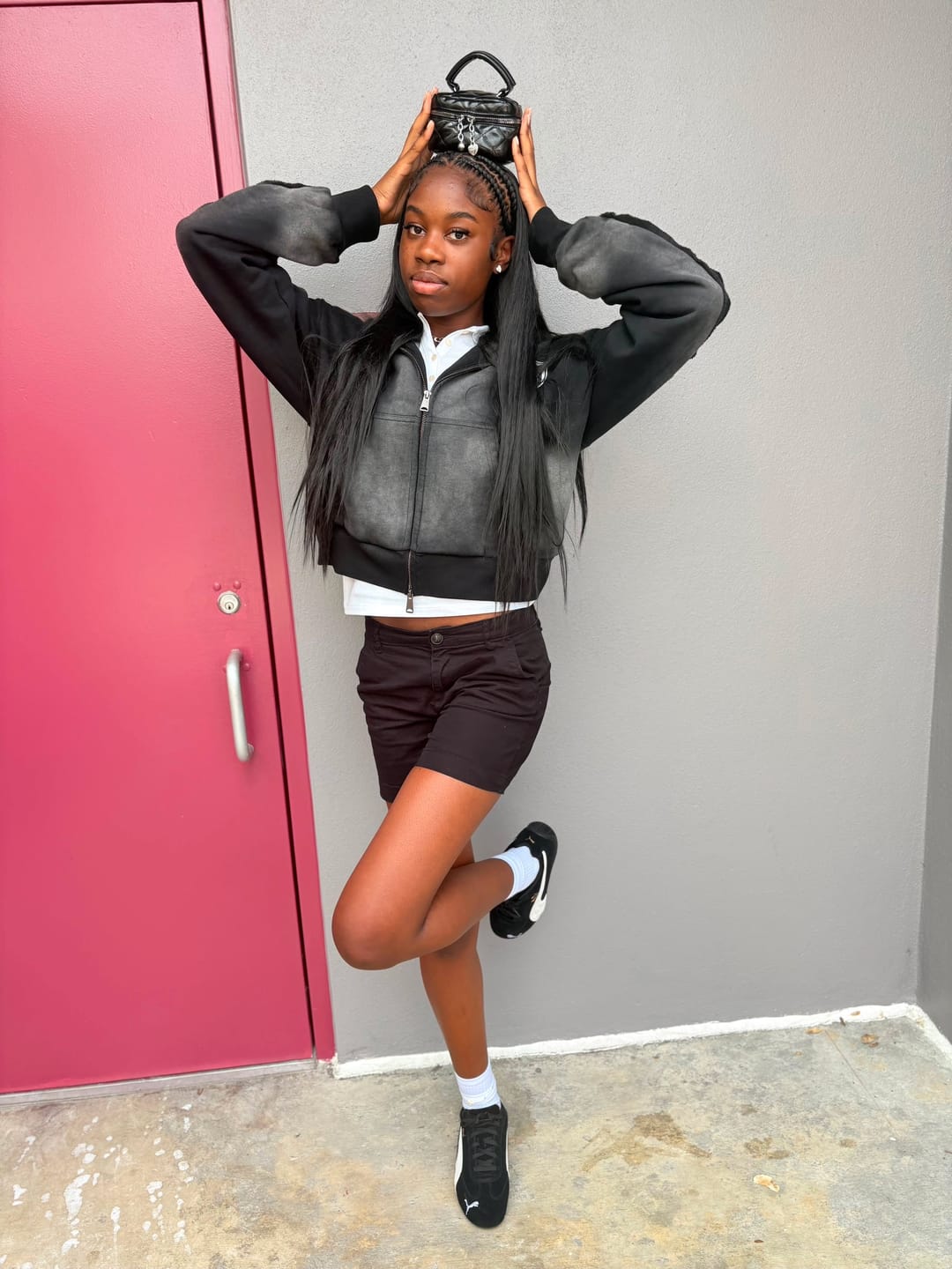 Customer photo review of Aelfric Eden Boxy fit 77 Stripe Zip Hoodie – Acid Wash