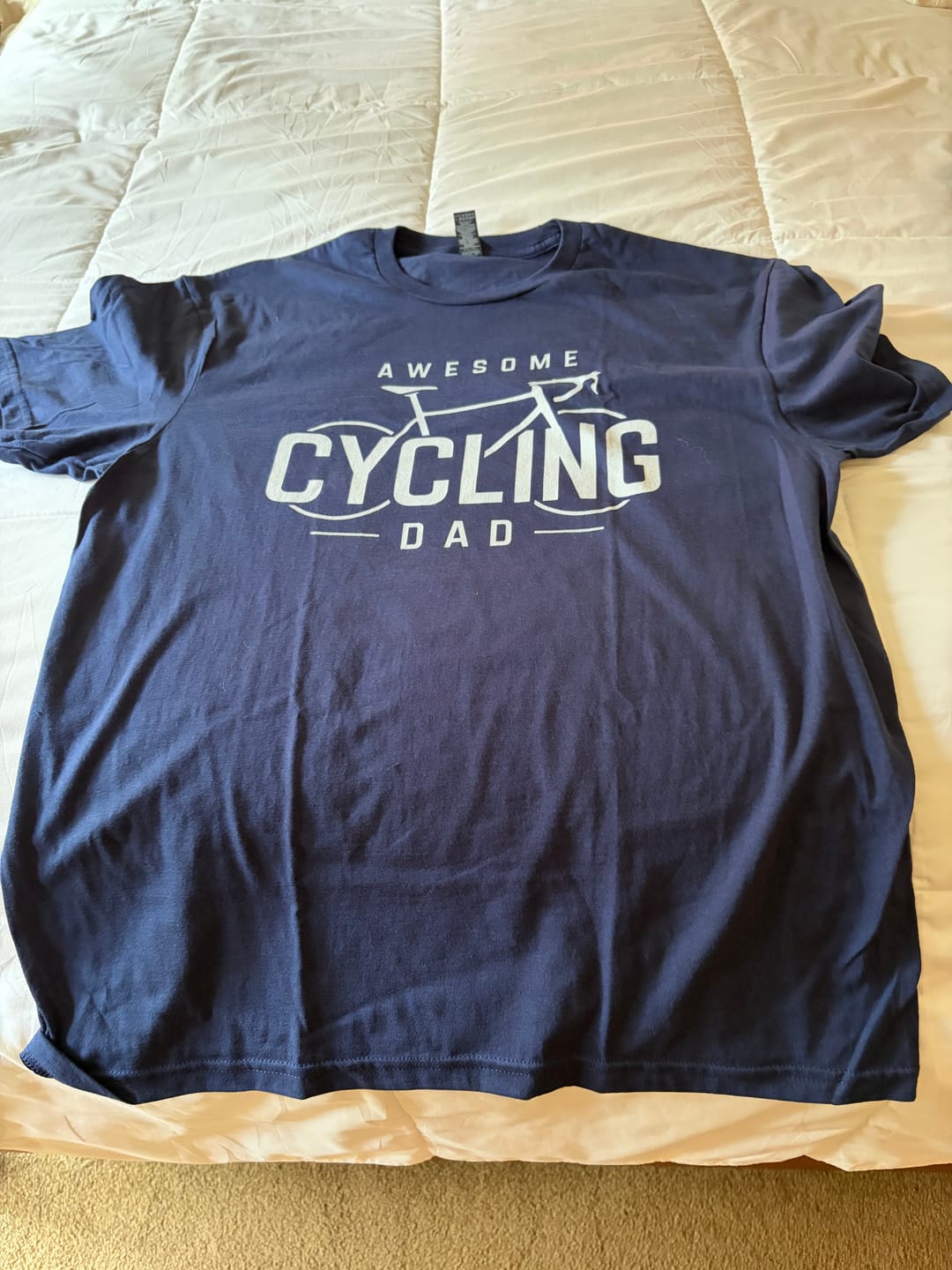 Customer photo review of Awesome Cycling Dad T-Shirt