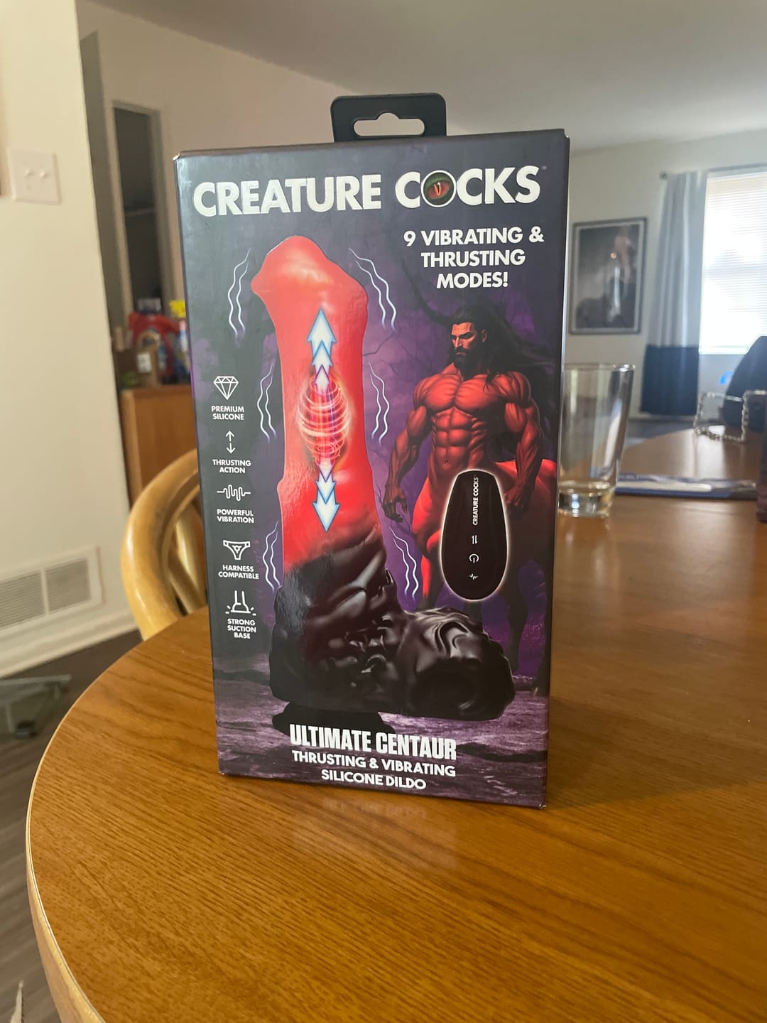 Customer photo review of Ultimate Centaur Thrusting & Vibrating Silicone Dildo w/ Remote
