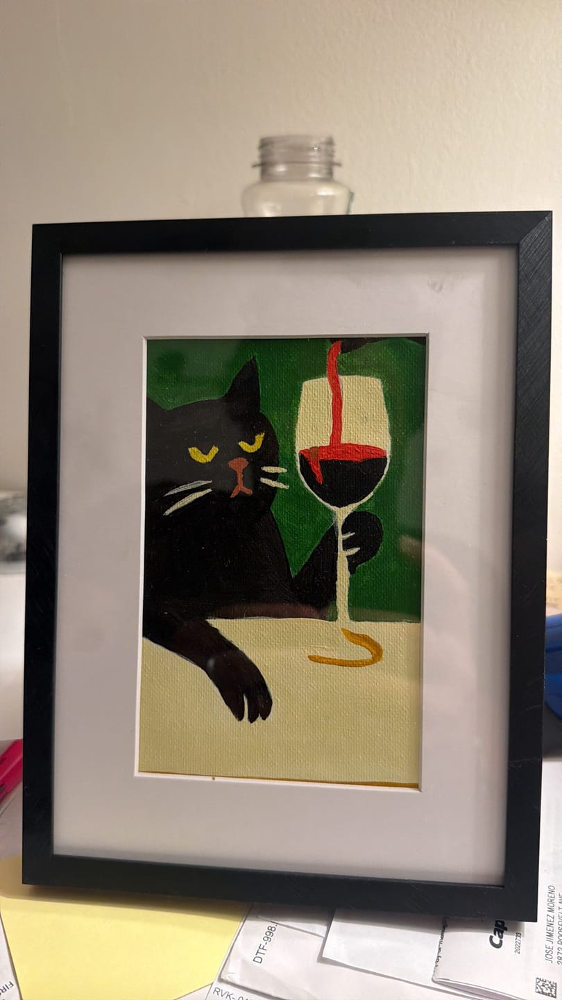 Customer photo review of 6 Mini Paintings - Crazy Cat Set