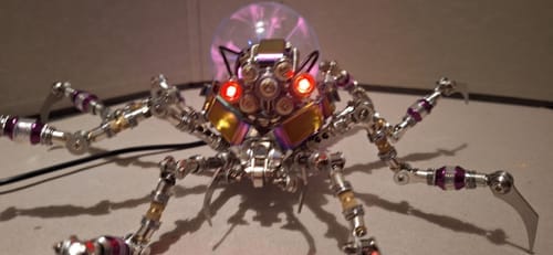 Customer photo review of Plasma Spider Model Kit – Cyberpunk 3D Metal Puzzle