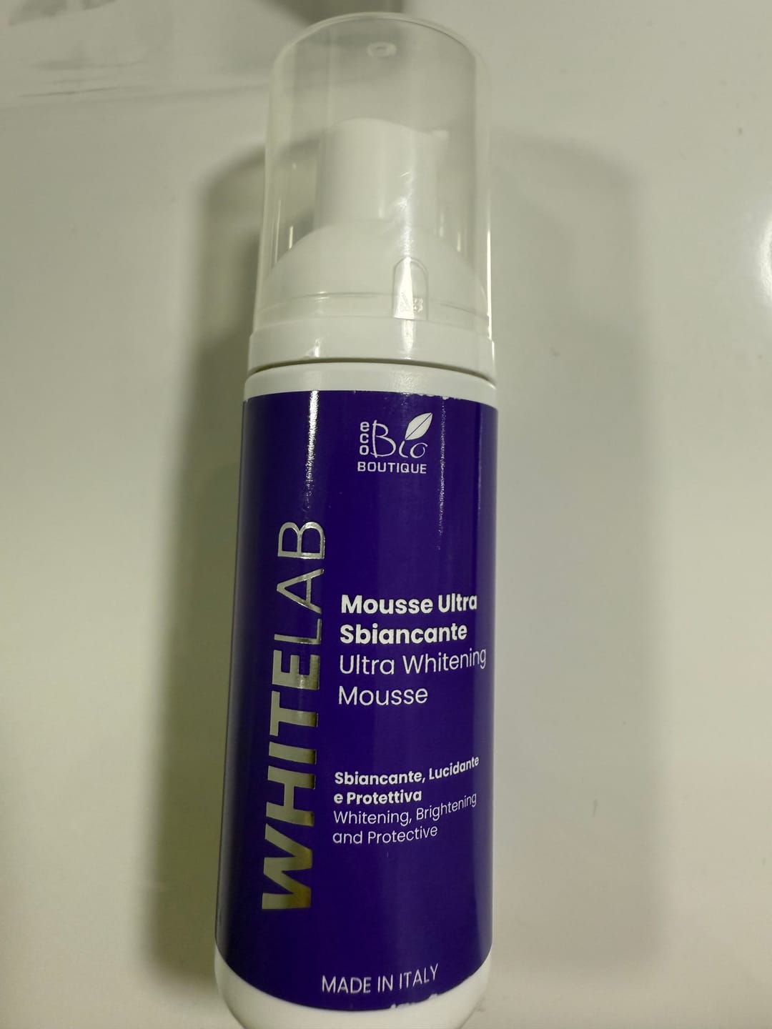 Customer photo review of Mousse Ultra Sbiancante - White Lab