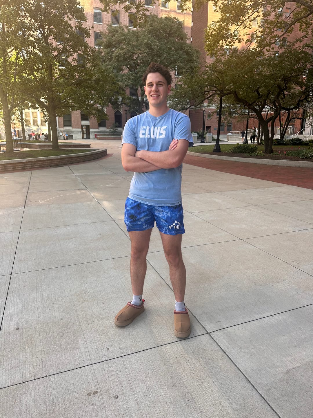 Customer photo review of Bravest Studios Inferno Flame Blue Shorts