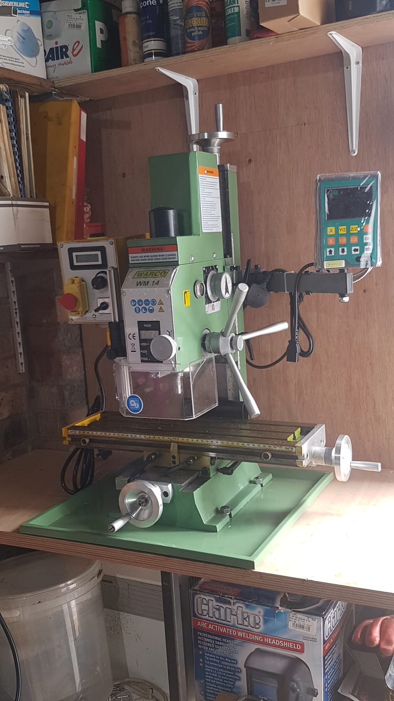 Customer photo review of WM14 Milling Machine - Variable Speed with DRO - 2MT