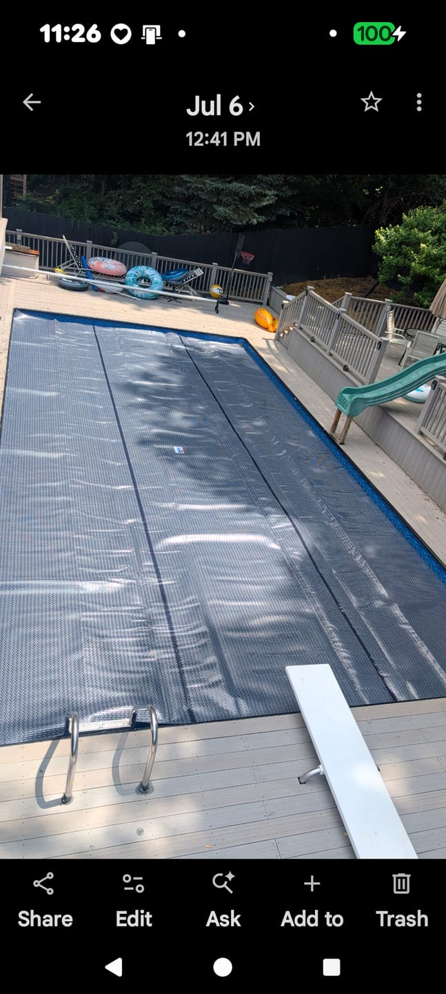 Customer photo review of GeoBubble EnergyGuard™ Award-Winning Solar Pool Cover - The Best Cover For Heating While Inhibiting Algae