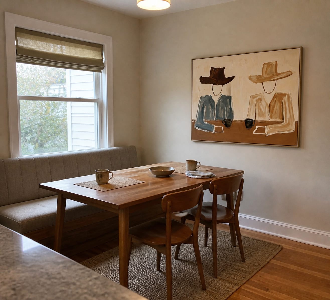 Customer photo review of Vintage Americana Art｜Quiet Coffee Conversation