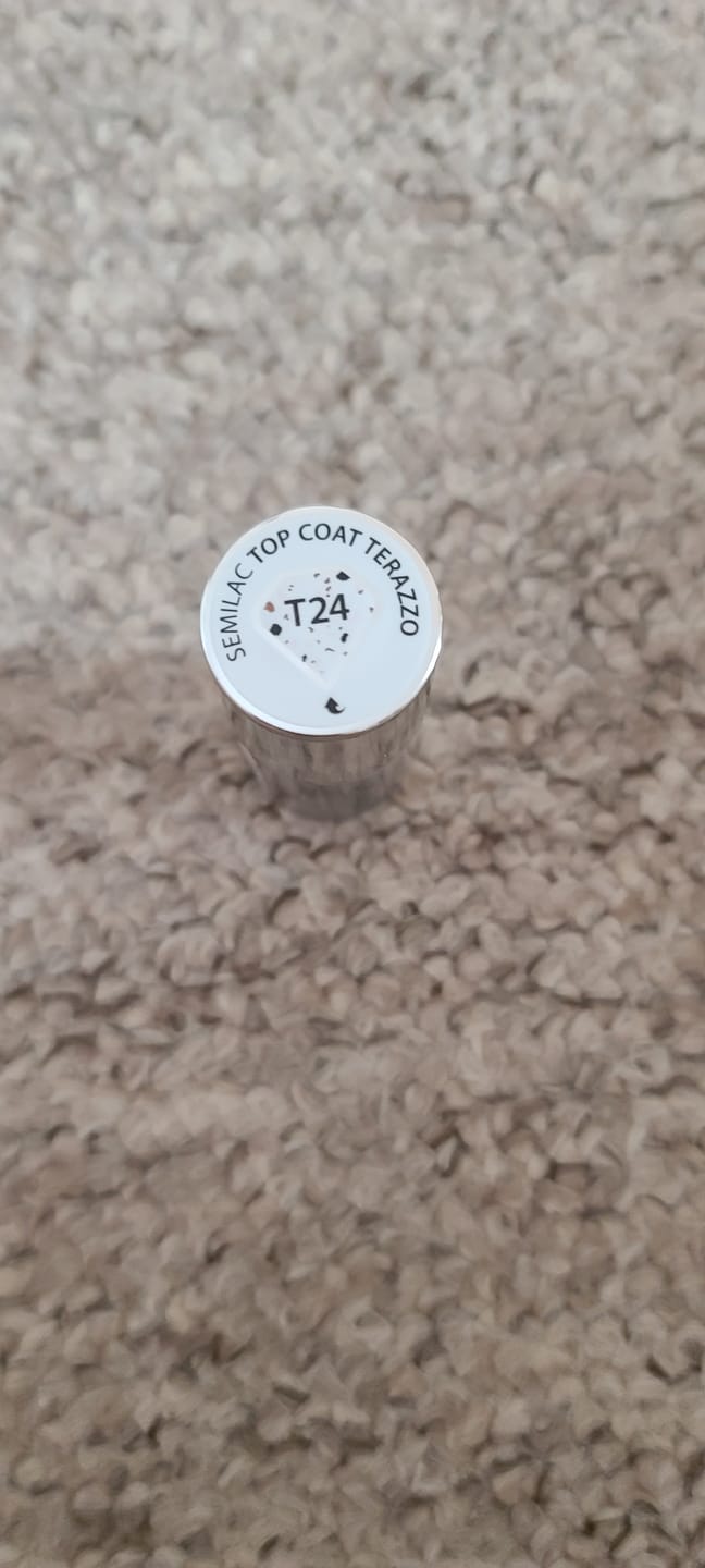 Customer photo review of Semilac Top Coat Terazzo T24 UV Gel Polish