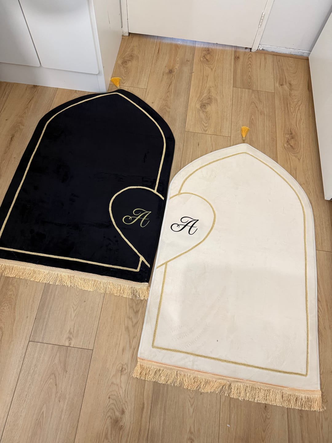Customer photo review of QISSAH Couple's Premium Prayer Mat (Set of 2)