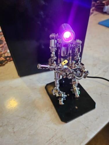 Customer photo review of Terminator M 3D Metal Puzzle – Premium Poseable Robot with LED Light