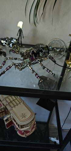 Customer photo review of Plasma Spider Model Kit – Cyberpunk 3D Metal Puzzle
