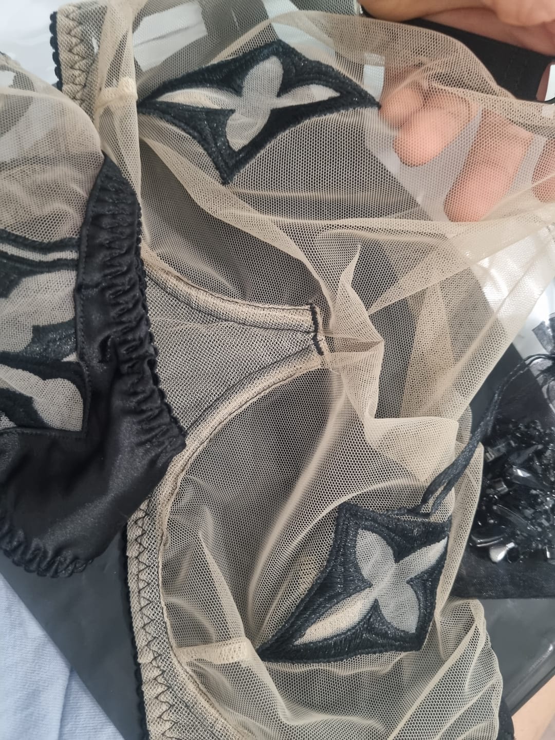 Customer photo review of RTO - SANCTA EMBROIDERY HALTER BRA