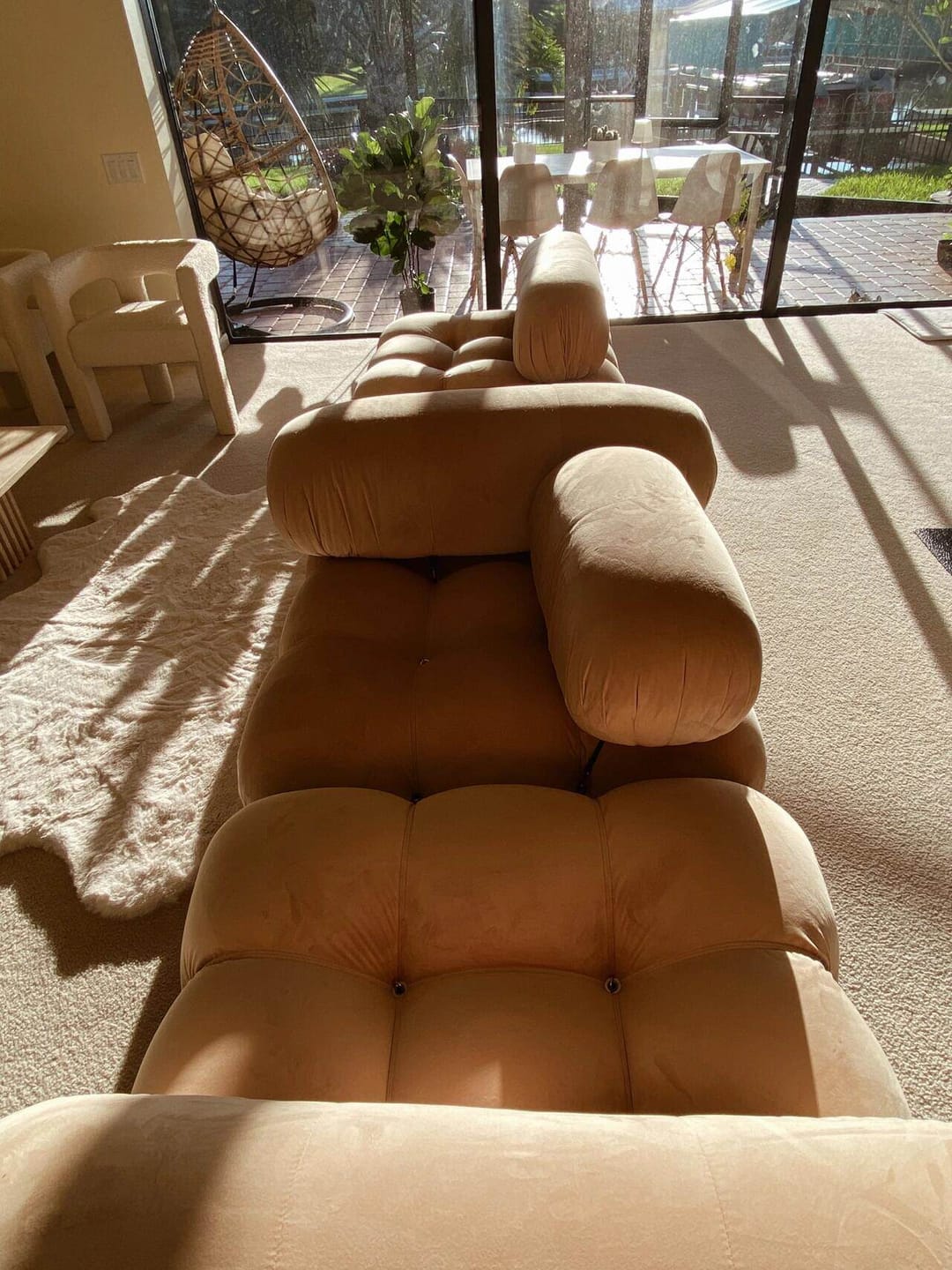 Customer photo review of Hiksnra Sofa Armless Single Module | Vacuum Packed Compression Sofa
