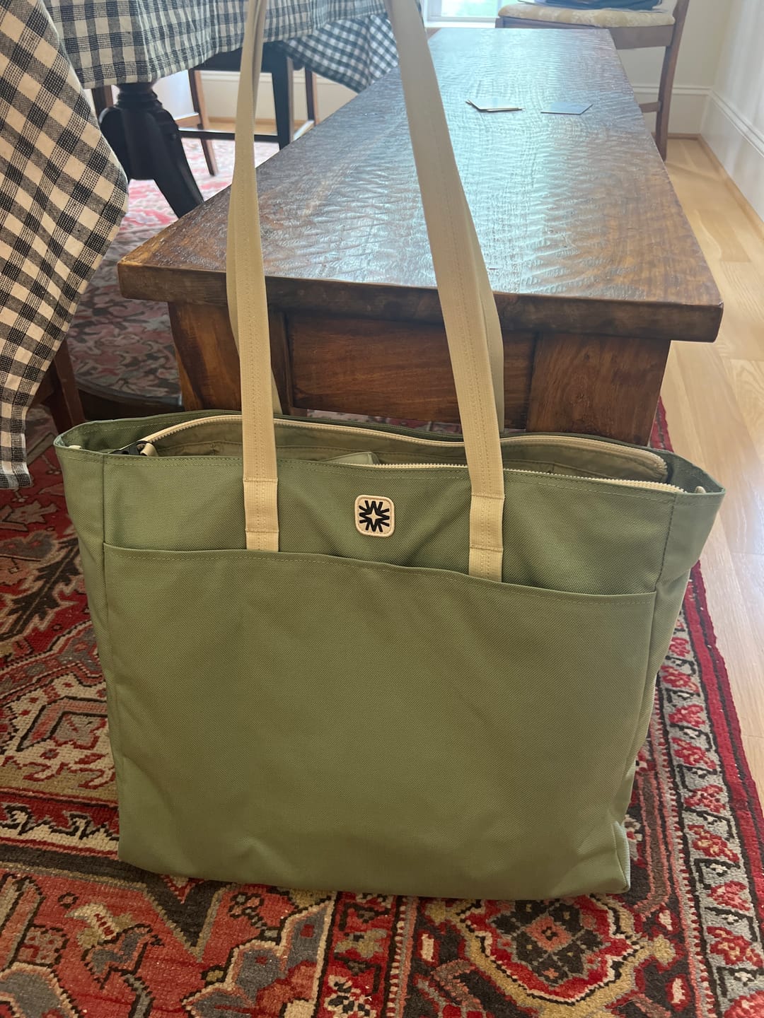 Customer photo review of Roller Tote Sage