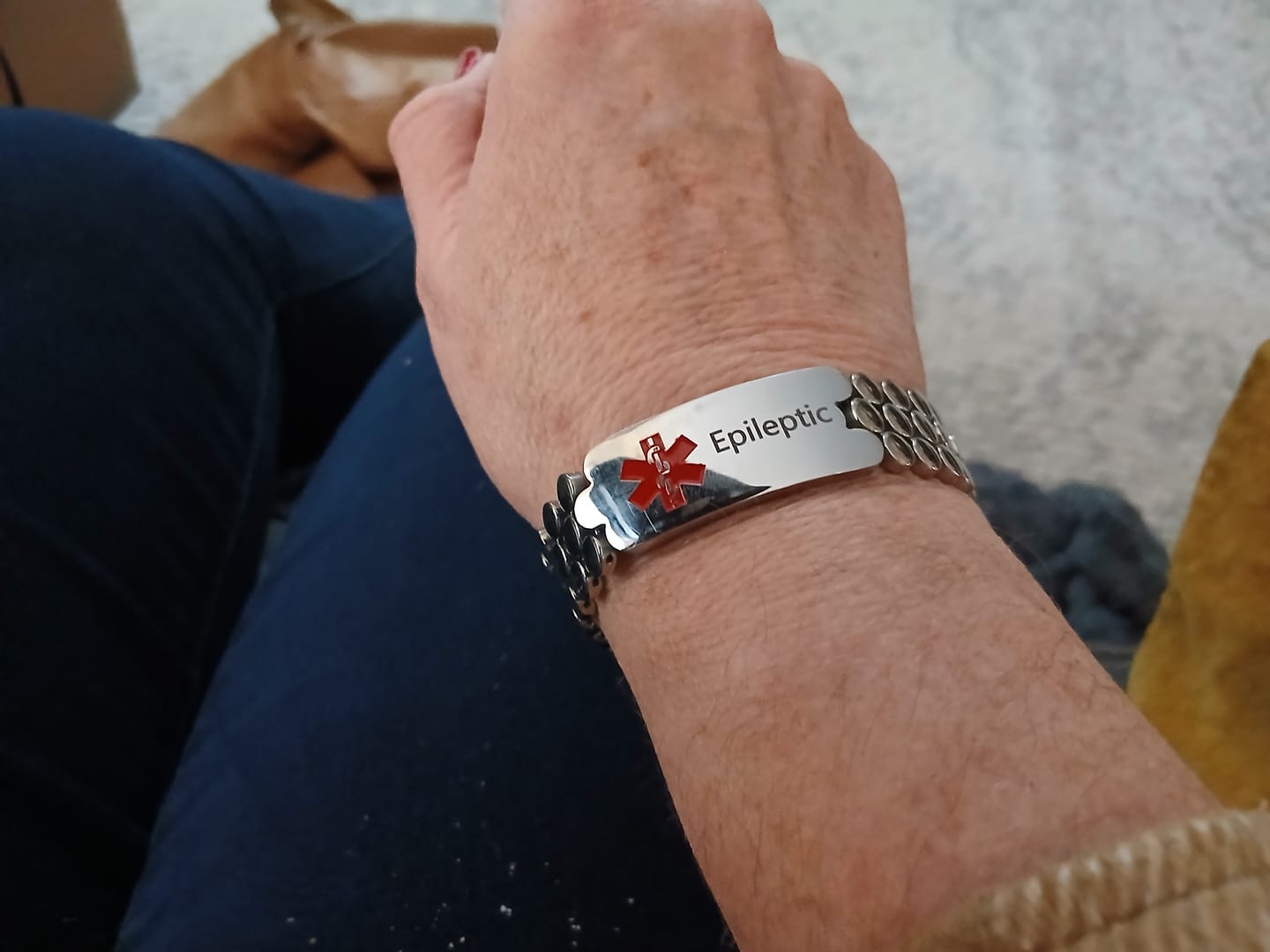 Customer photo review of SilverPulse Medical Alert Bracelet