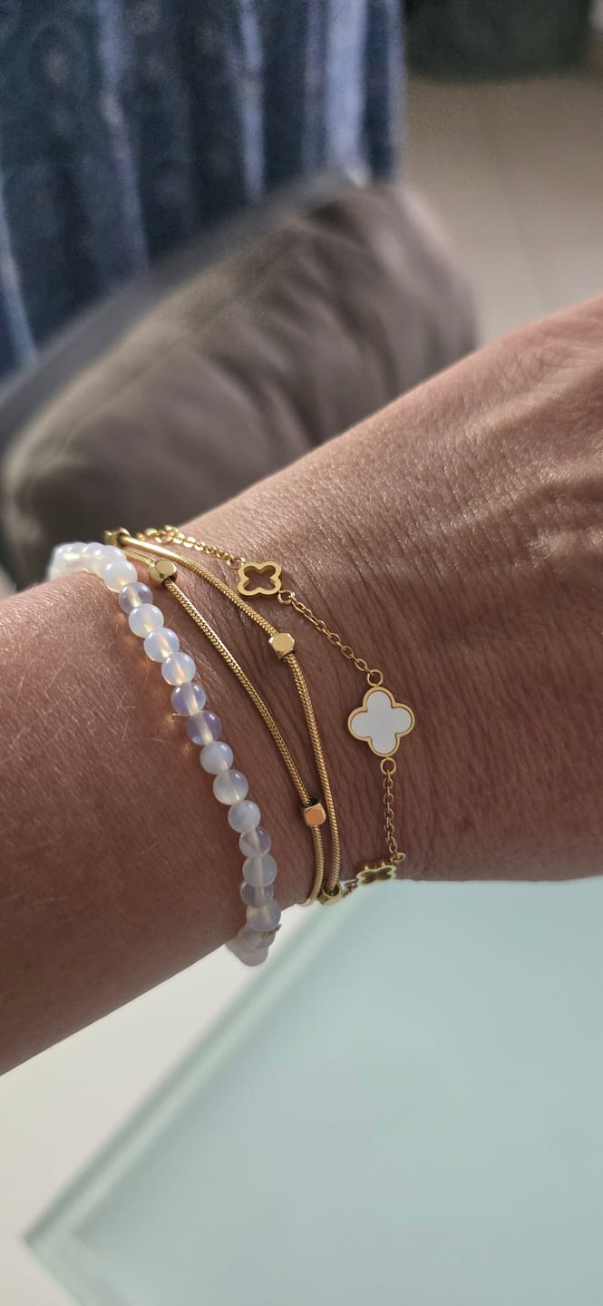 Customer photo review of Mia Layered Cube Bracelet