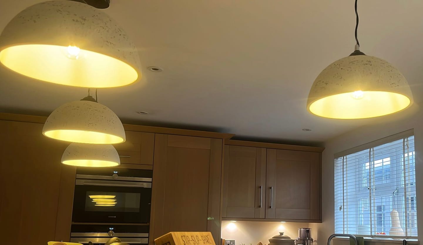 Customer photo review of Colorful Resin Designer Dome Ceramic Pendant Lighting