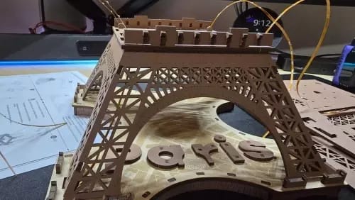Customer photo review of Rolife Night of the Eiffel Tower 3D Wooden Puzzle