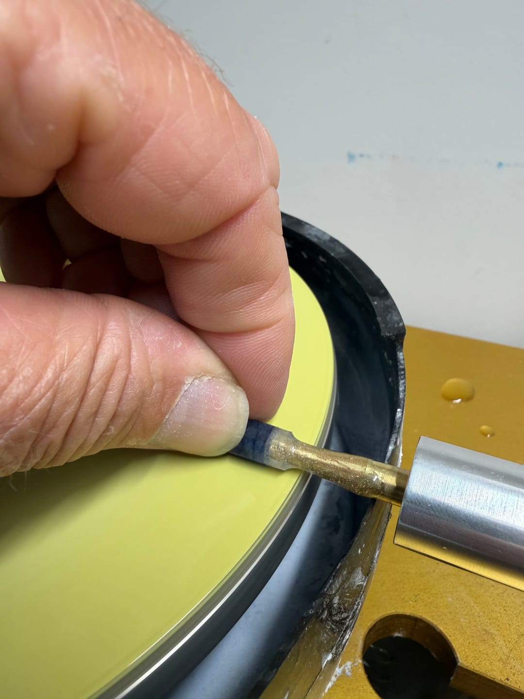 Customer photo review of Lightning Lap Cerium Oxide Polishing Lap Disc